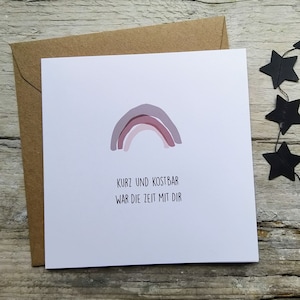 Carte routière »Kurz und kostbar« Kondolenzkarte Trauer Kind