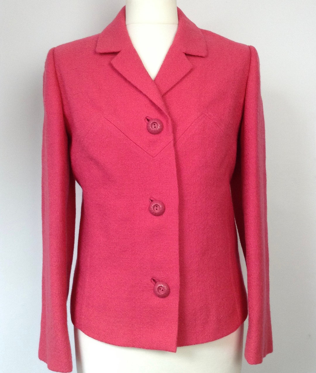 VINTAGE Pink Windsmoor Wool Jacket Size S - Etsy Ireland