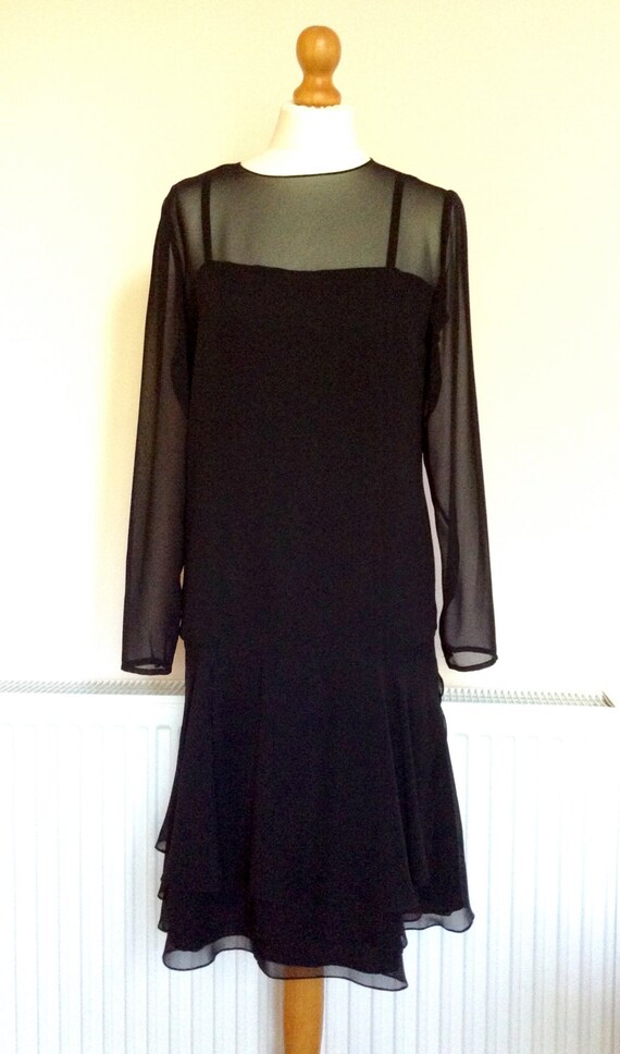 Hartnell Vintage Little Black Cocktail Dress by Ha