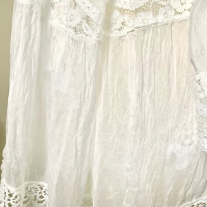 Pure White BoHo Maxi Dress Silk Mix Made in Italy image 9