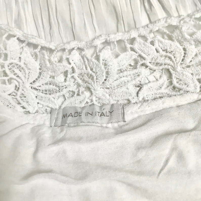 Pure White BoHo Maxi Dress Silk Mix Made in Italy image 6
