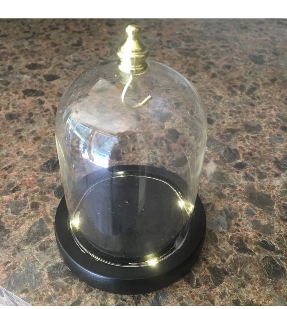 Pocket Watch Glass Display Dome With Top Hook and Lighted Base Etsy
