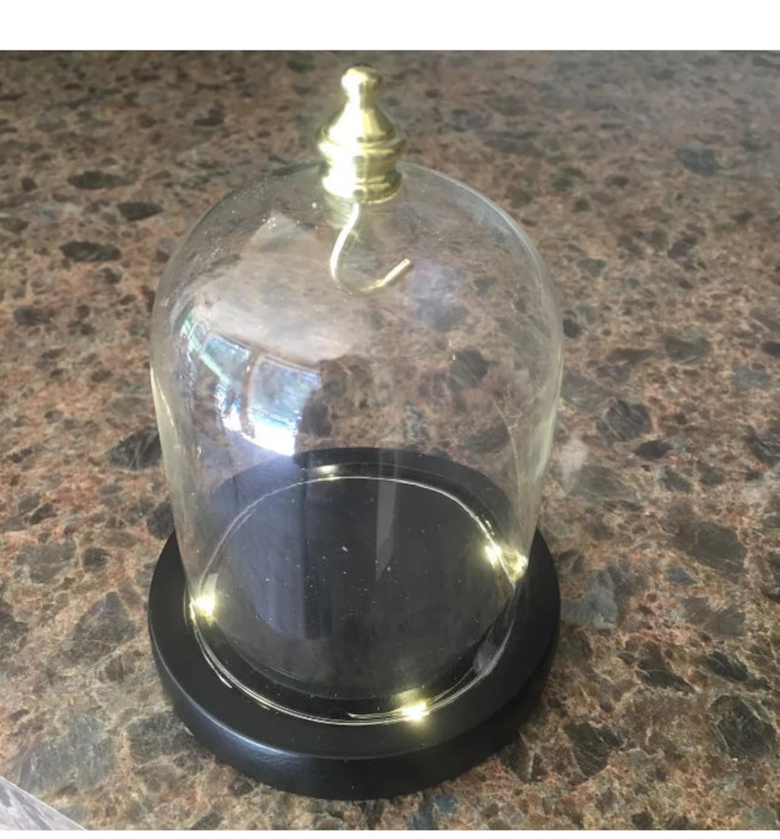Pocket Watch Glass Display Dome With Top Hook and Lighted Base Etsy