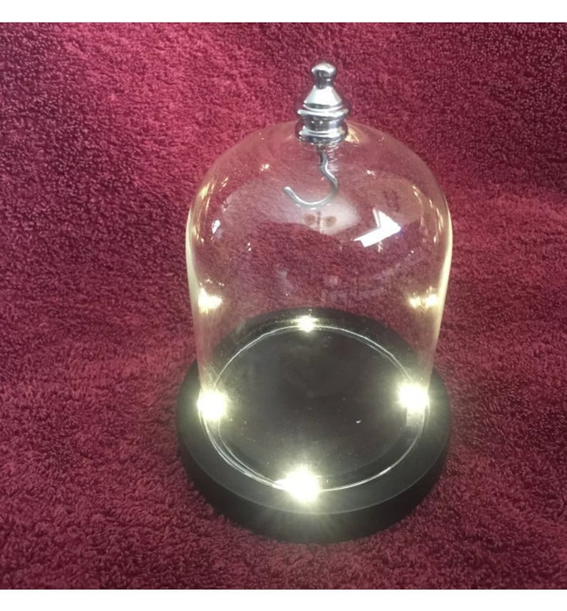 Pocket Watch Glass Display Dome With Top Hook and Lighted Base Etsy