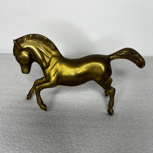 Vintage Solid Brass Horse