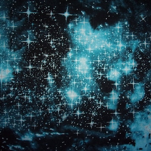 Night sky cotton fabric by the yard