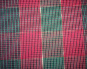 Homespun Christmas plaid fabric