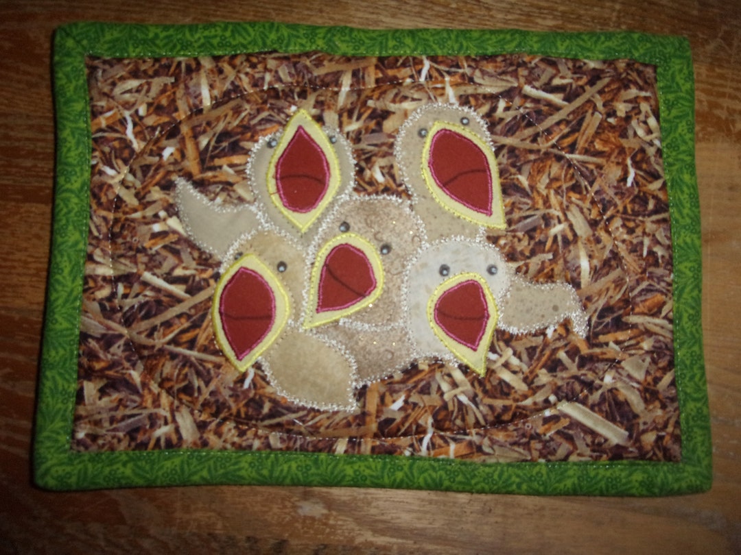 Baby Birds Mug Rug or Pot Holder - Etsy