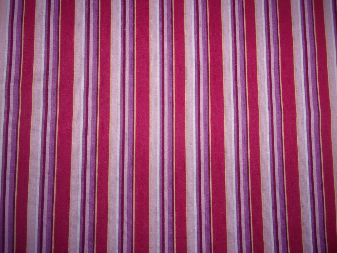 Pink and Purple Stripe Cotton Fabric - Etsy