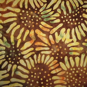 Batik cotton floral fabric by the yard
