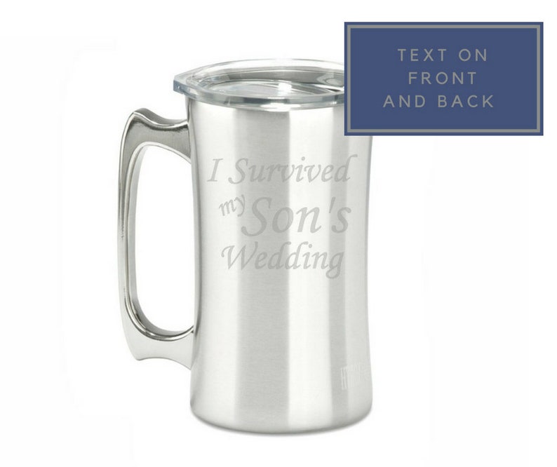 I Survived My Sons Wedding Stainless Steel Can Father of the Groom Gift