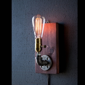 Plug in Sconce-Table lamp-Wall sconce-Steampunk lamp-Rustic home decor-Gift for men-Farmhouse decor-Home decor-Desk accessories-Bedside lamp