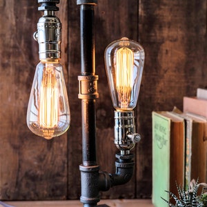 Edison Steampunk lamp-Table lamp-Desk lamp-Rustic home image 8