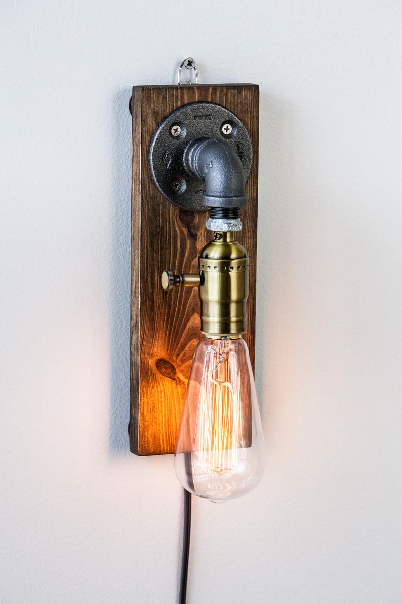 Plug in Sconcetablelampwall Sconcesteampunk Lamprustic Etsy UK