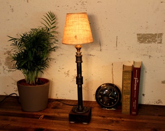 Table lamp-Desk lamp-Edison Steampunk lamp-Rustic home decor-Gift for men-Farmhouse decor-Home decor-Desk accessories-Industrial lighting