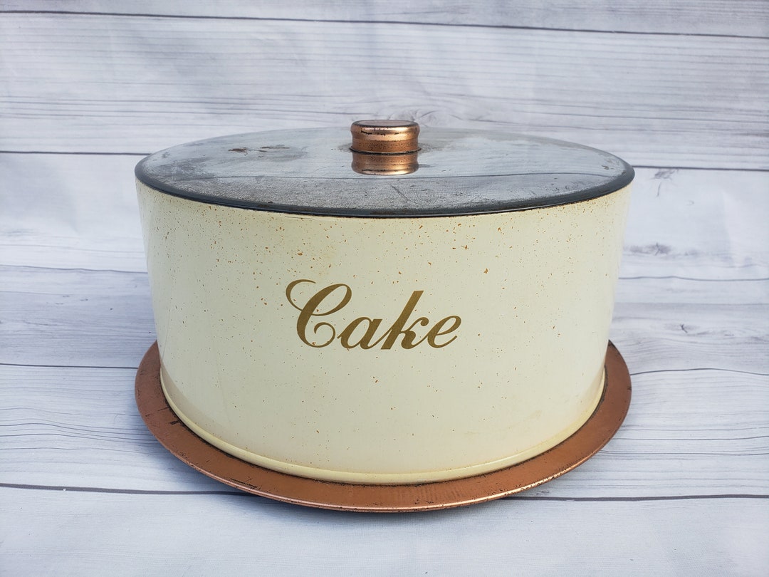 Vintage Decoware Copper Cake Carrier Etsy