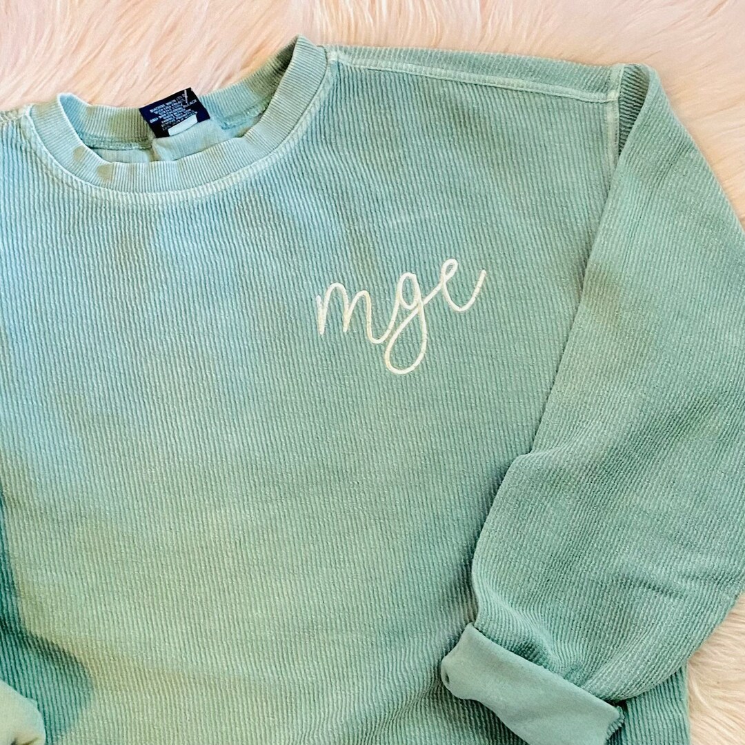 Ladies Monogram Crewneck Charles River Camden Crew Sweatshirt Cursive ...