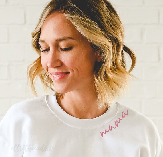 Embroidered Collar Crewneck Sweatshirt 