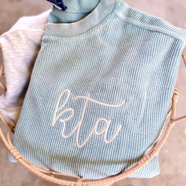 Embroidered Corded Crew Pullover, Charles River Camden Crewneck, Corded Pullover, Oversized Corded Sweatshirt