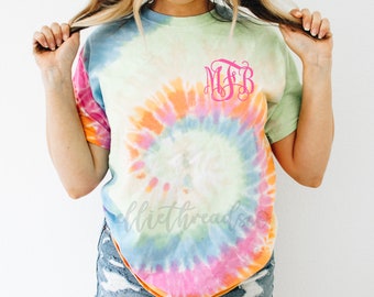 tie dye monogram sweatshirt