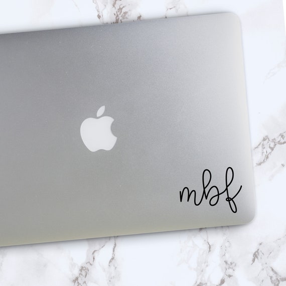 Cursive Monogram Decal Vinyl Decal Vinyl Sticker Car | Etsy