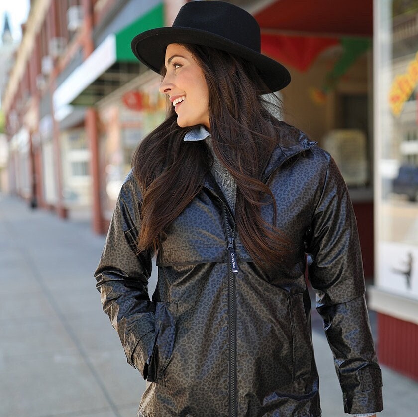 leopard waterproof jacket