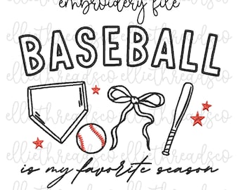 Baseball Mama Embroidery Design: Large Chest Applique (PES, DST, VP3, JEF Files)