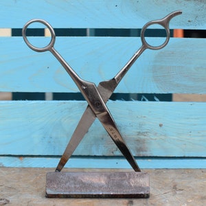 Custom Business Card Holder, Scissors - Metal Art / Steampunk ...