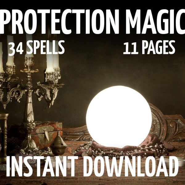 11 Book of Shadows Pages, 34 Protection Spells, Witchcraft, Wicca,  BOS, Real Book of Spells, Spell Book Pages, Wiccan Spell Book