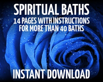 14 Book of Shadows Pages on Spiritual Bathing, Witchcraft, Wicca,  BOS Pages, Witchcraft Book, Wicca eBook, Real Book of Shadows