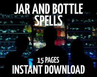 Bottle Spells Book of Shadows Pages, Bottle Magic, Wicca, Witchcraft, Printable Book of Shadows Pages