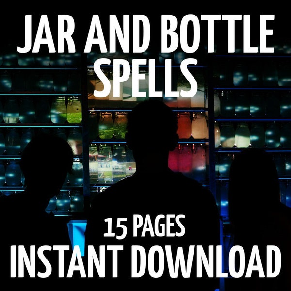 Bottle Spells Book of Shadows Pages, Bottle Magic, Wicca, Witchcraft, Printable Book of Shadows Pages