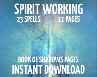 11 Book of Shadow Pages on Spirits, Wicca, Witchcraft, BOS Pages,  Wiccan Digital Download, Witchcraft Book, Wicca Book