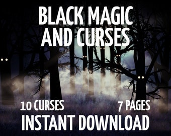 7 Book of Shadows Pages on Black Magic, Witchcraft, BOS Pages, Voodoo, Digital Witchcraft Instant Download Printable BOS Pages