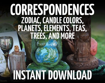 10 Book of Shadows Pages on Correspondences of All Types Wicca, Witchcraft,  Spell Book Pages