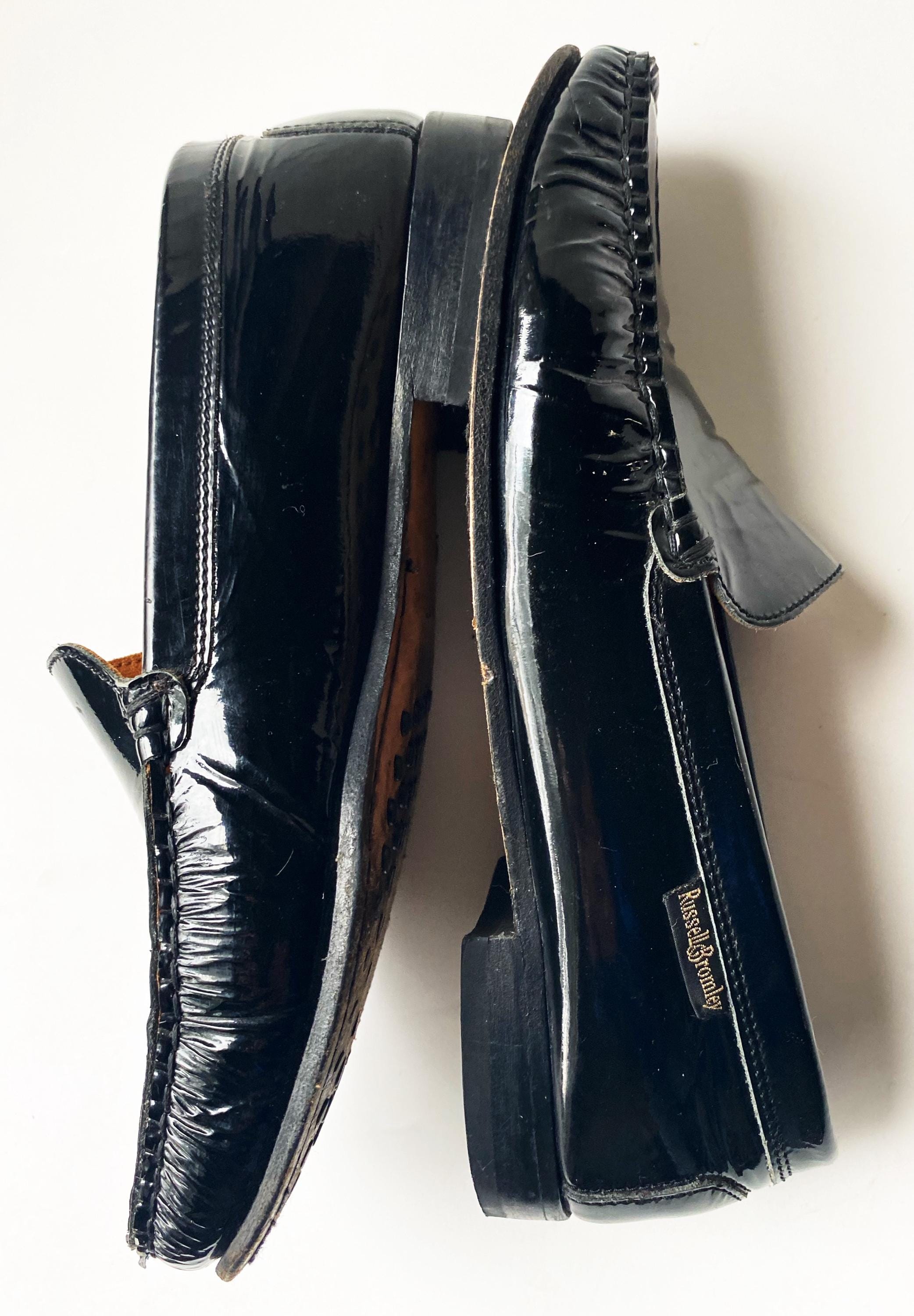 Mocassin COLE HAAN Grand.Os Noir Brillant - Tailles Décalées 6 & 7.5 US - Neuf Avec Défaut