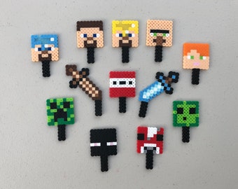 Minecraft cupcake toppers