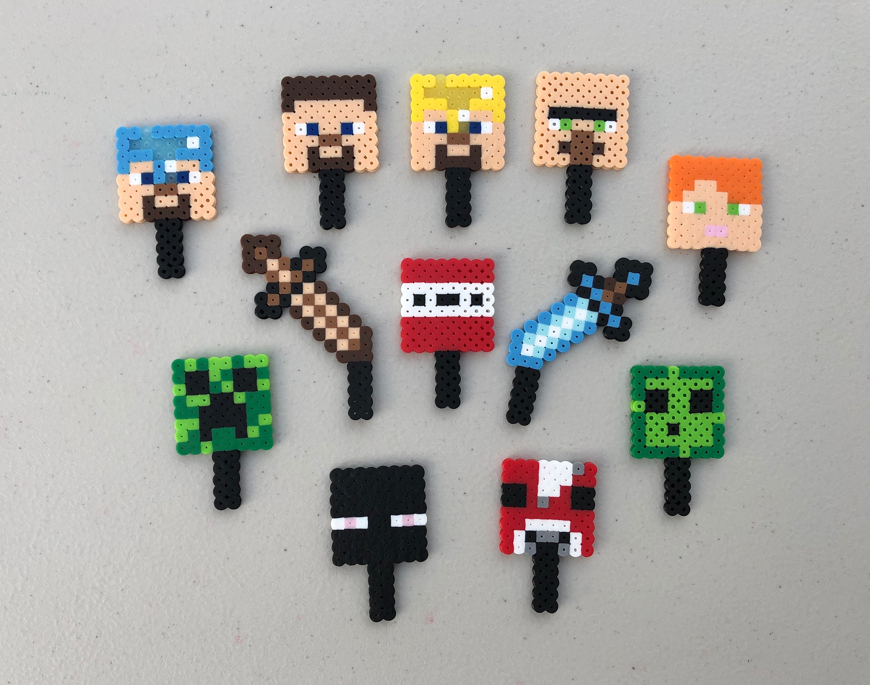 Minecraft Party Favor Cupcake Toppers