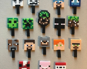 Minecraft cupcake toppers with matching age number