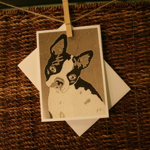 Boston Terrier 5x7 Blank Notecard