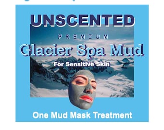 1x Glacier Spa Mud masks ~ Canadian Organic Glacial Clay, Natural Detox