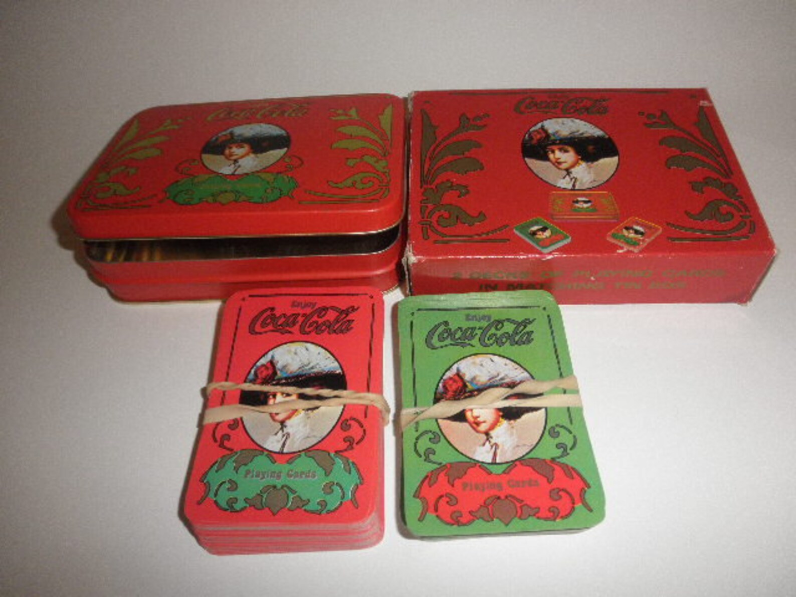 Coca Cola Playing Cards in TIn Vintage | Etsy
