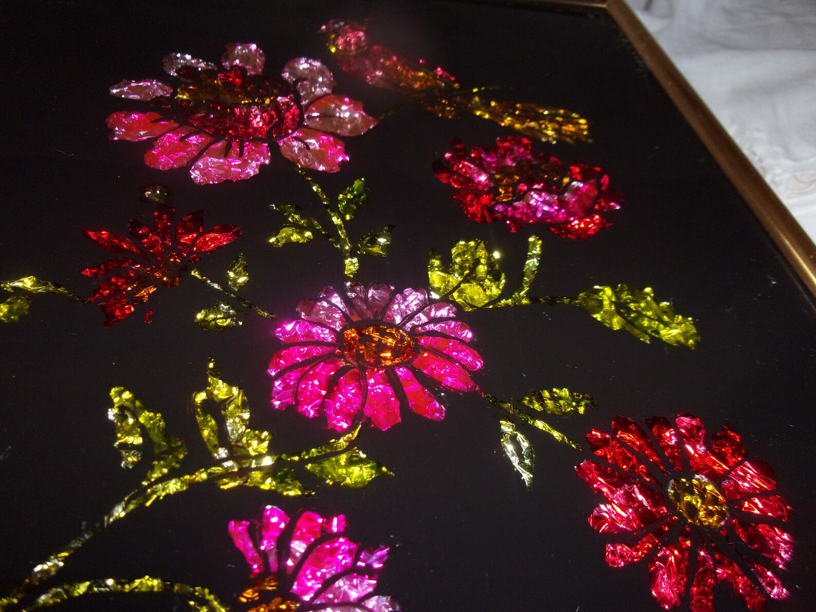 Flower Art Tin Foil Beautés dans le cadre Etsy