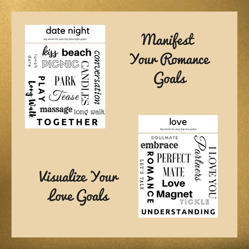 Vision Board Printables | Love Power Words | Affirmation for Love ...