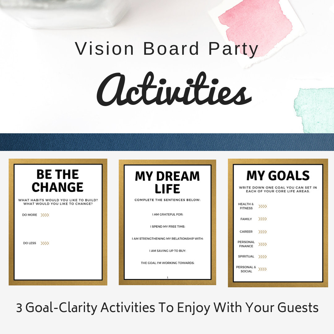 Vision Board Party Activities Goal Setting Activities Goal Etsy