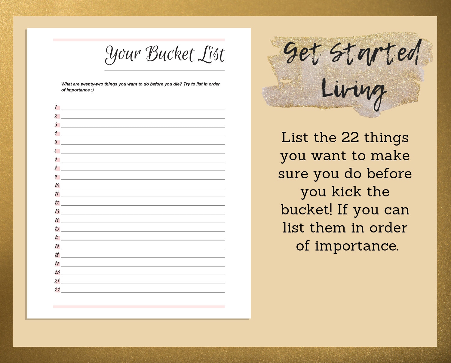 Vision Board Printable Your Bucket List Goal Setting Etsy España