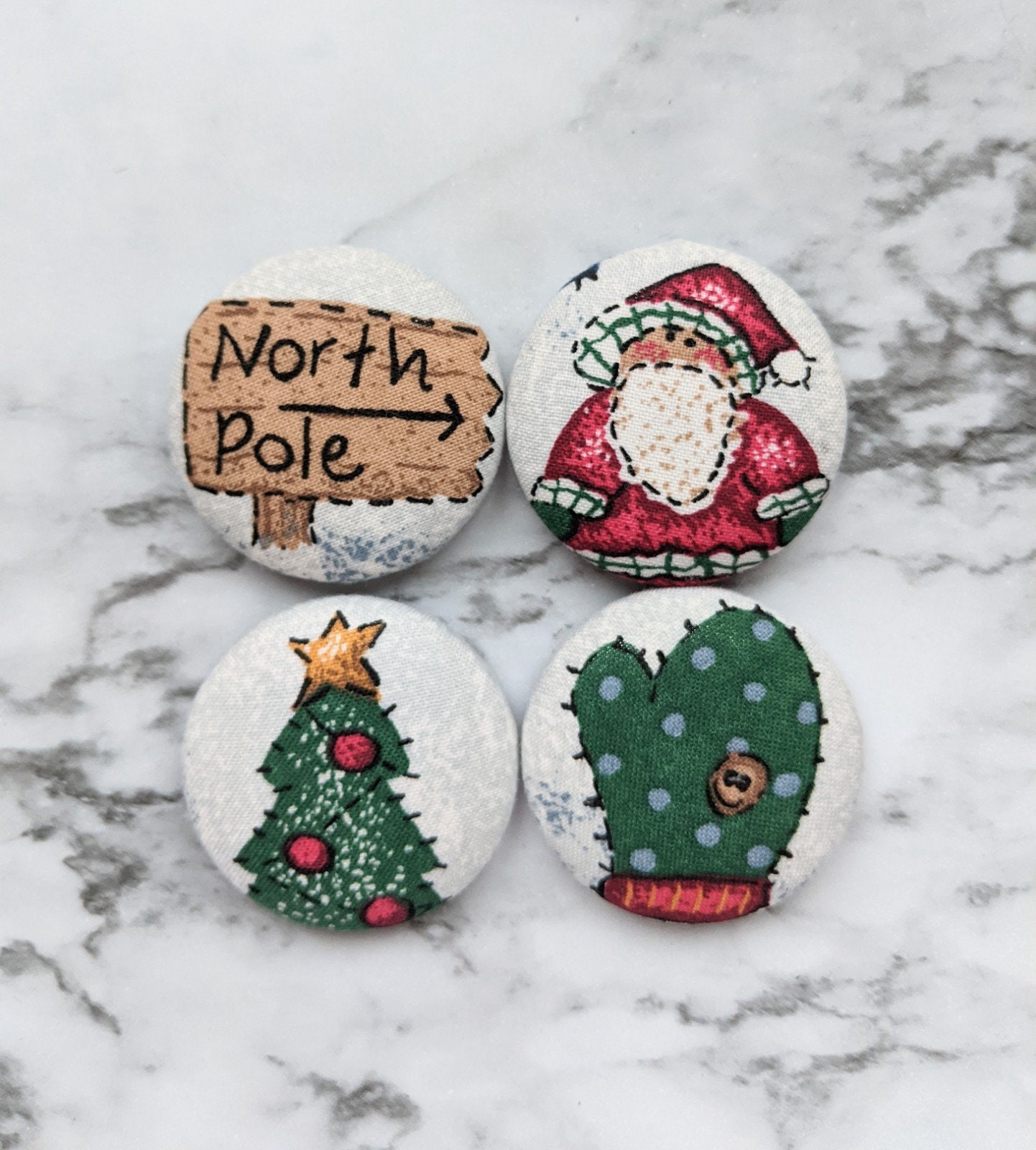 Fabric Covered Button Magnets - Quick, Easy, One Of A Kind Gifts for the  Holidays 