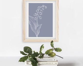 Hand illustrated Lily of the Valley Digital Download