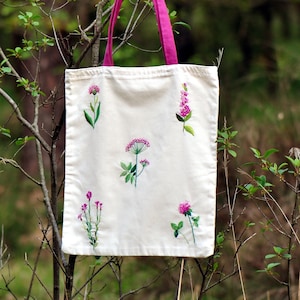 Handgestickte Einkaufstasche 100% Baumwolle