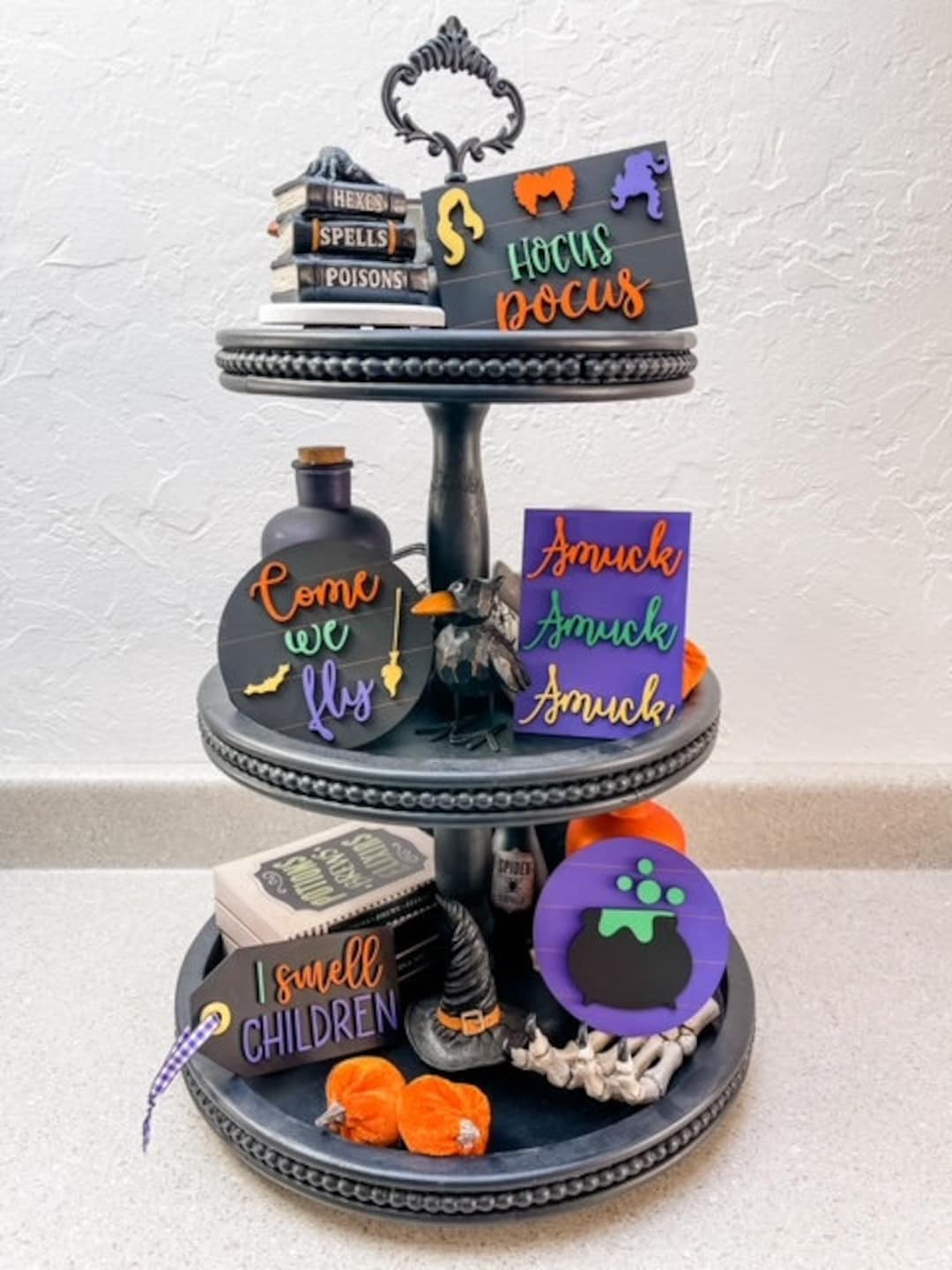 Hocus Pocus Tier Tray-hocus Pocus 3d Mini Signs-amuck Amuck Amuck Amuck ...